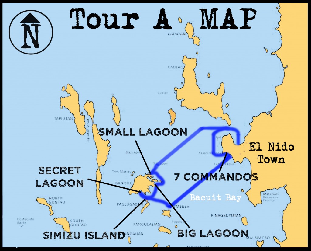 El Nido Day Trip Tour A Map