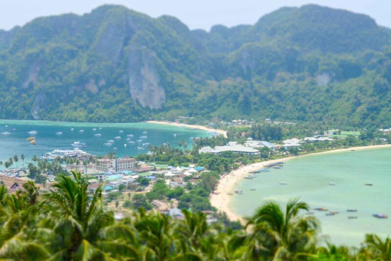 Best view in Koh Phi Phi - View of the Isthmus of Koh Phi Phi