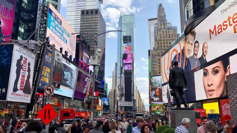 movimentada Times Square em Nova York