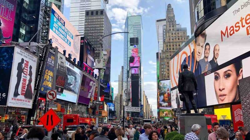 busy Times Square in New York City