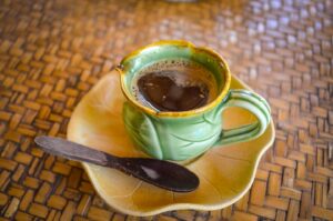 fresh cup of kopi luwak
