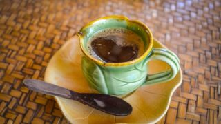 fresh cup of kopi luwak