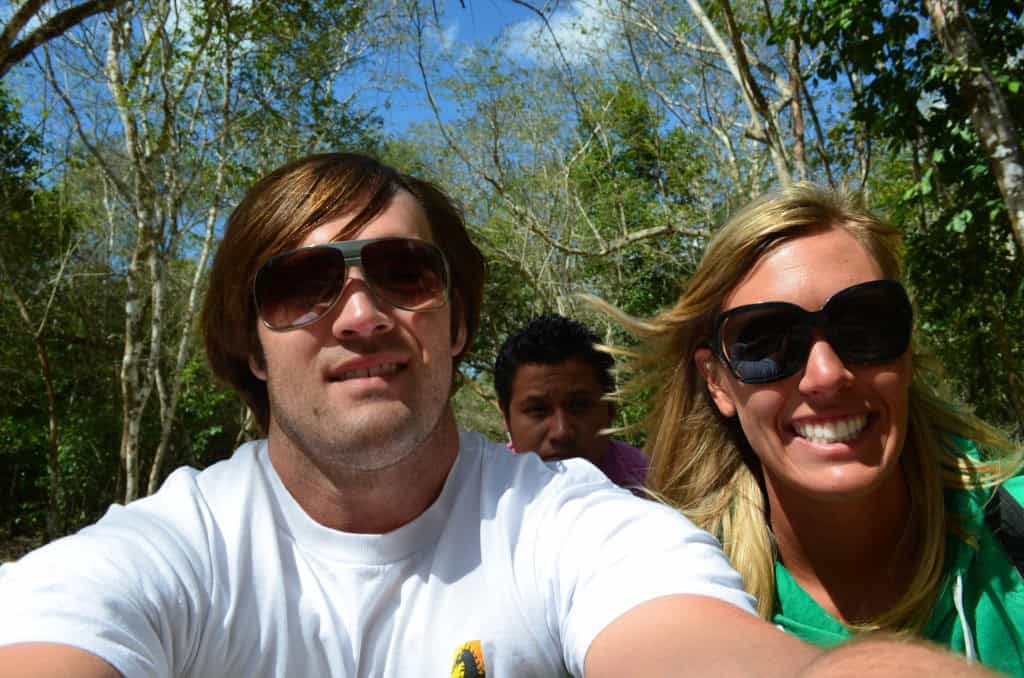 Us on our trike with our driver huffing and puffing to push us around, not the way we would normally explore...