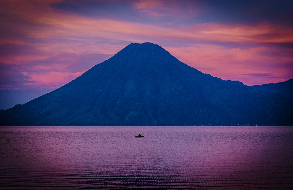 Sun Rises Over Lago Atitlan