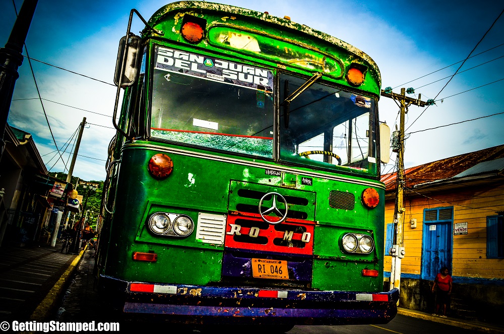 San Juan Del Sur to Granada by bus - Chicken bus in SJDS Nicaragua