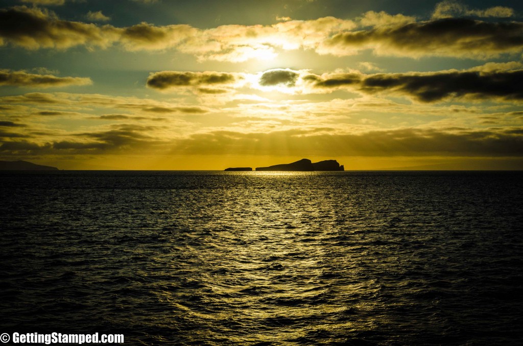 RTW Trip 4 Month Recap - GettingStamped - Sunset galapagos