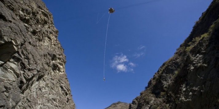 Nevis Bungy jump in Queenstown New Zealand.