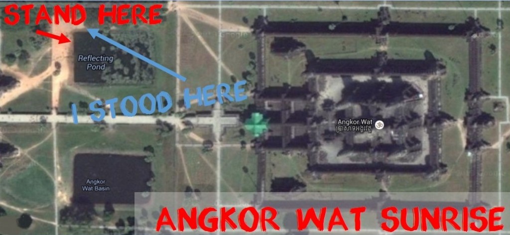 Angkor wat -kartta - paras paikka auringonnousulle 3