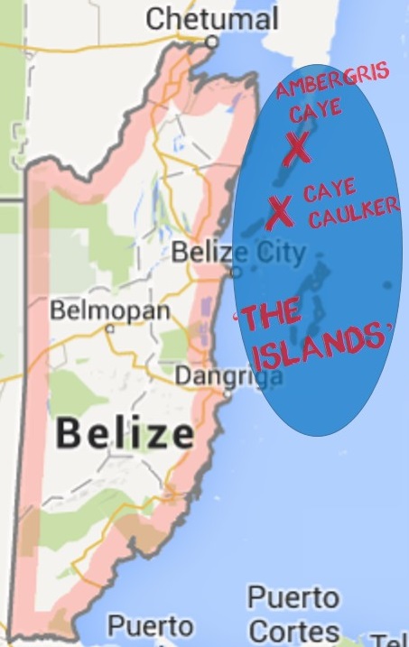 Belize Details maps - The Islands
