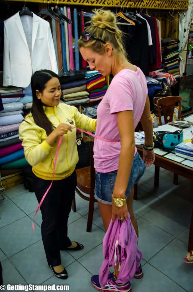 Hoi An Tailors - Hannah gets a dress made in vietnam-12