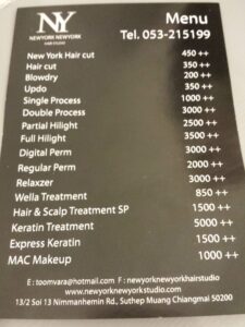 New York New York hair salon Chiang Mai