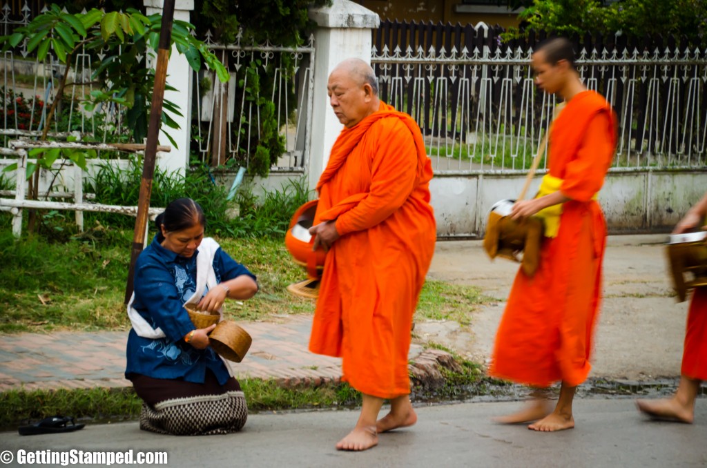 Luang Prabang Laos - Monks - Alms Giving-5