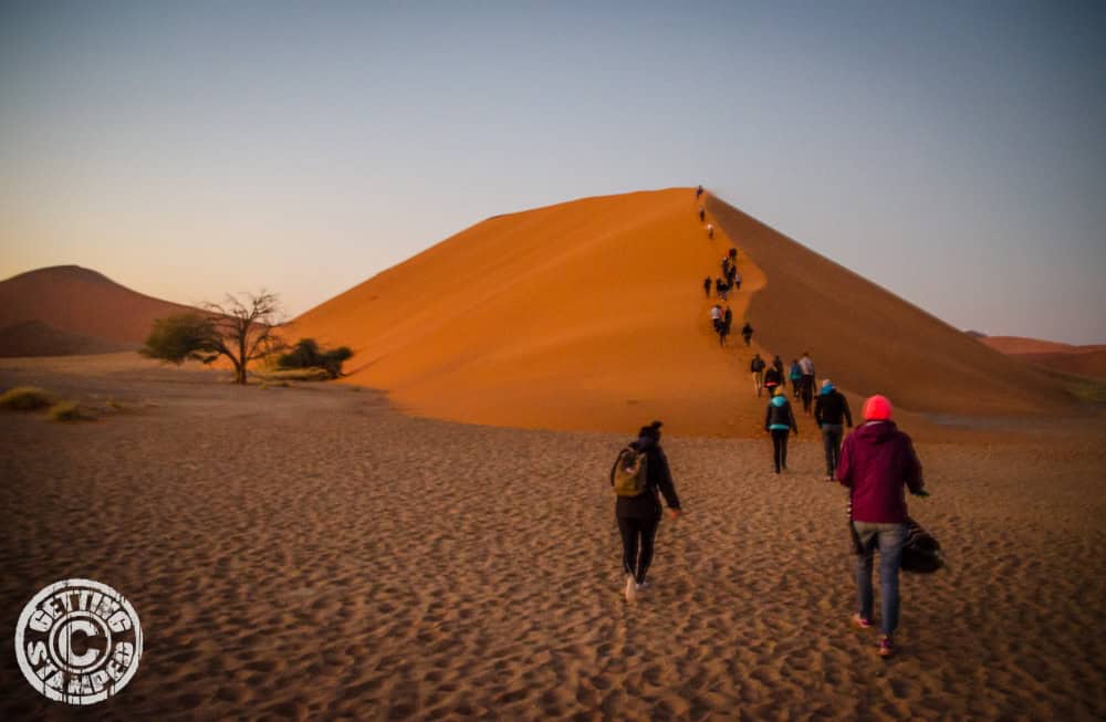 Sunrise On The Red Sand Dunes