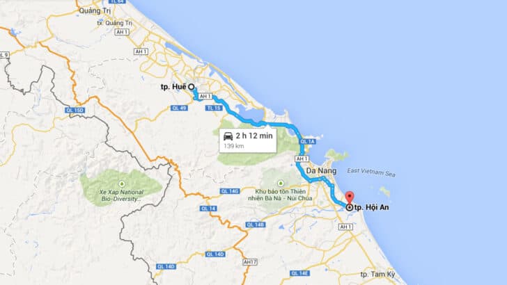 How to get from Hue to Hoi An, Vietnam