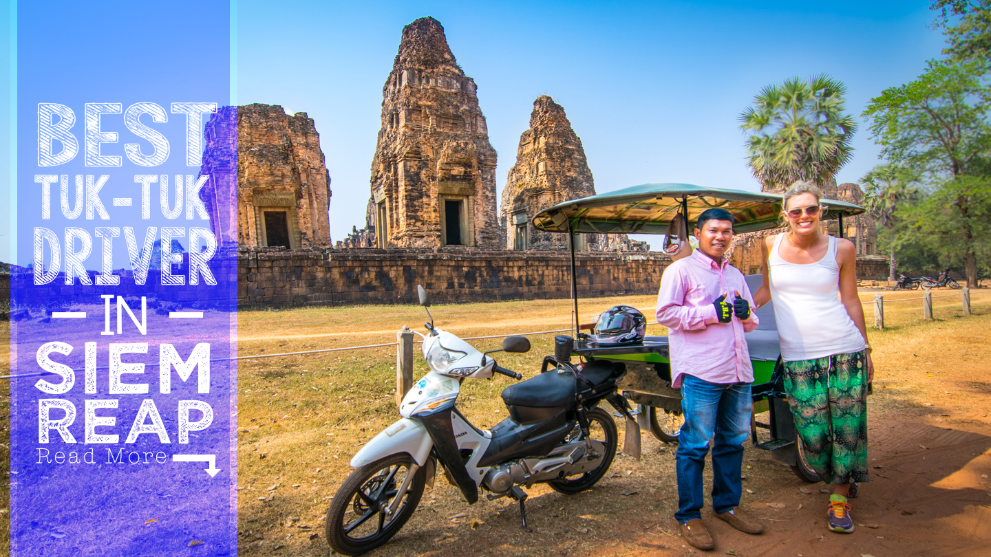 Siem Reap tuk Tuk Driver - Driver in front of the temples of Angkor Wat