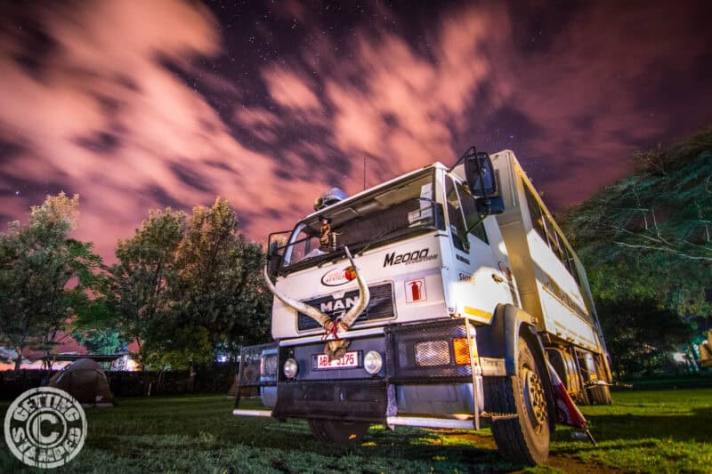 Overland Truck Night Photo - Acacia Africa