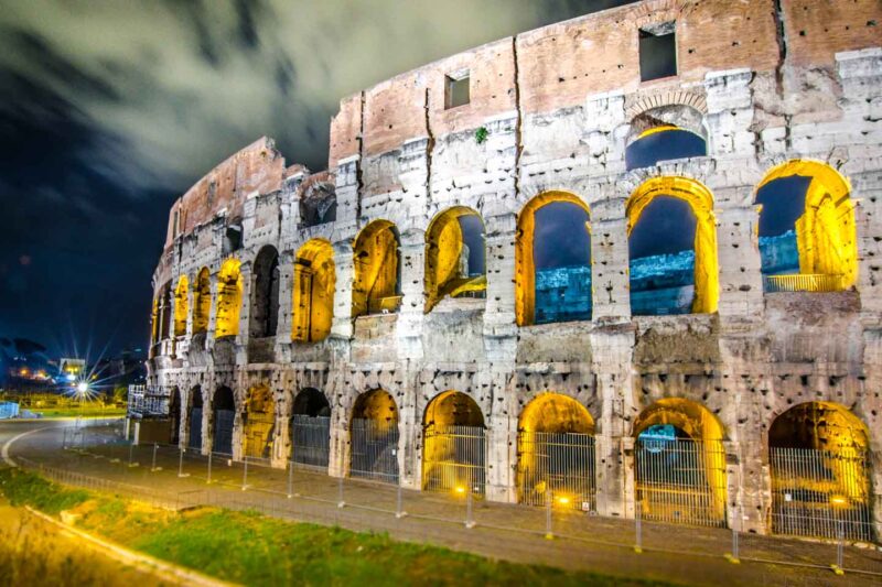 Rome at Night- Travel Photography - Roman colosseum at night-2