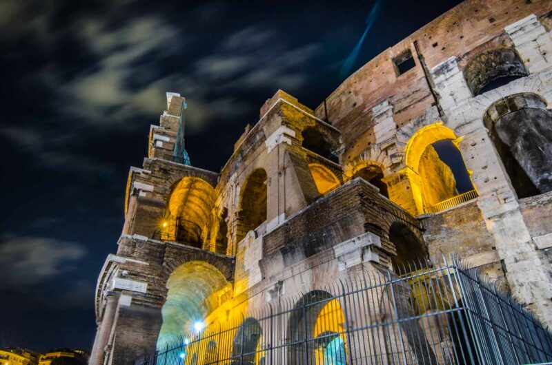 Rome at Night- Travel Photography - Roman colosseum at night-4