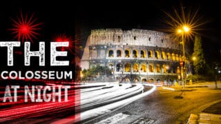 Rome Colosseum at night