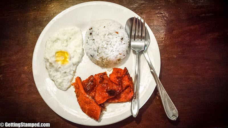 Things to do in El Nido Philippines Food Tocino 1