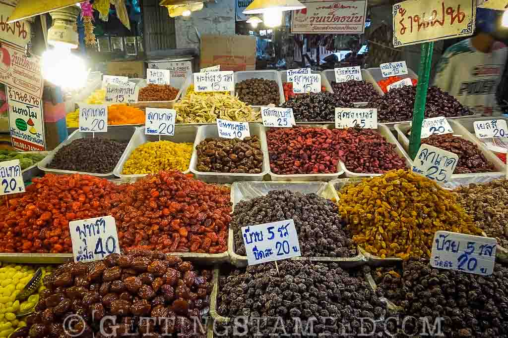 Train Market Bangkok - dried fruits 
