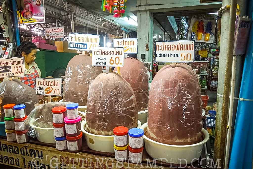 Train Market Bangkok- Shrimp Paste Thailand