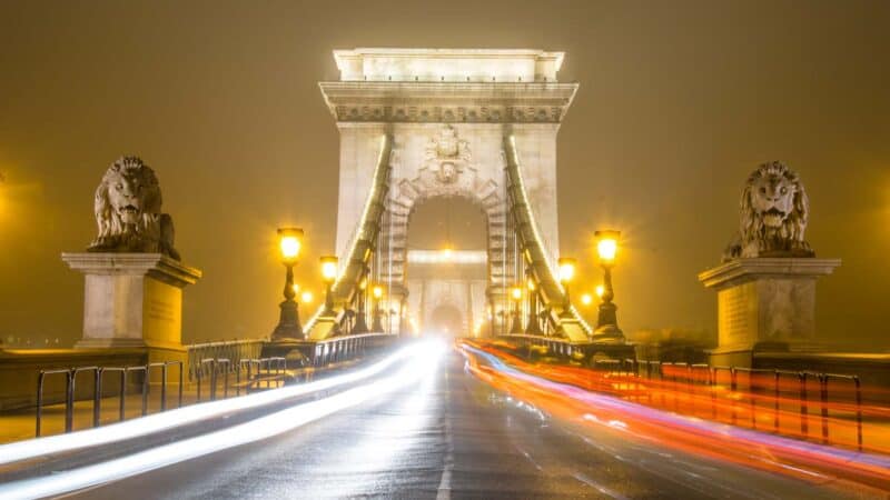 The most famous brideg and attraction in Budapest - Chain Bridge