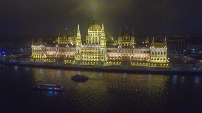 The Budapest Parliament building at night is the top thing to see on a Danube night river cruise