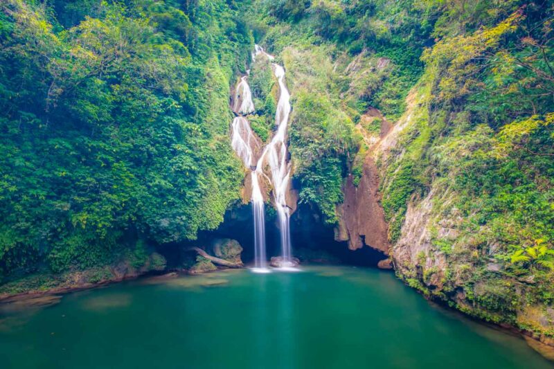 Vegas Granade Waterfalls near Trinidad, Cuba - 100'+ waterfall with swimming pool and cliff jumping
