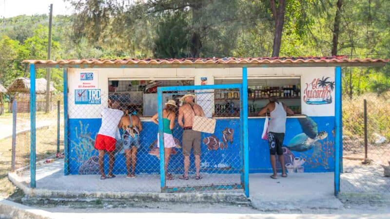 Playa Jibacoa Cuba road side vendor