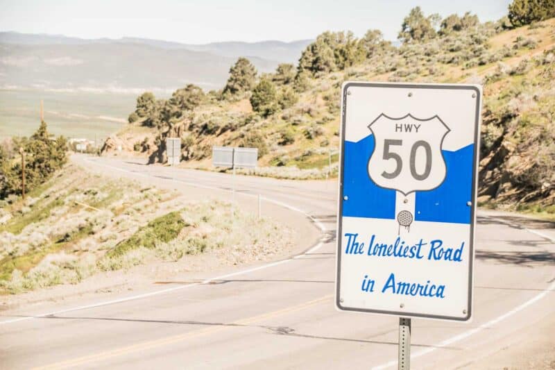 Nevada - HWY 50 - Loneliest Road in America - Road Trip Itinerary - HWY 50 Loneliest road sign