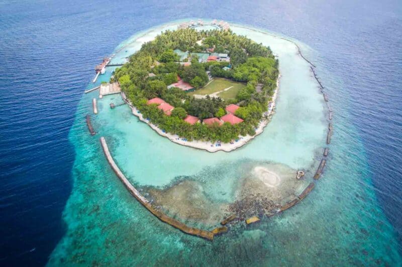 drone view of Ellaidhoo Maldives resort