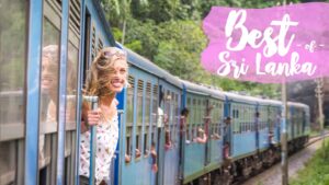 The best of Sri Lanka cover photo - woman on a train in Sri Lanka