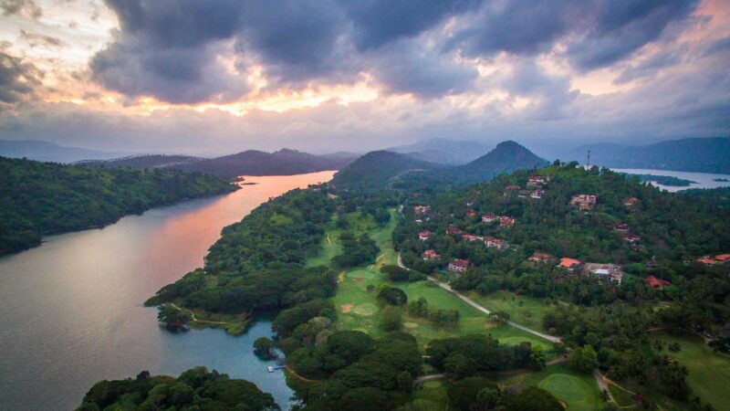 great sunsets in Kady over the lush greens and lakes in the best of Sri Lanka