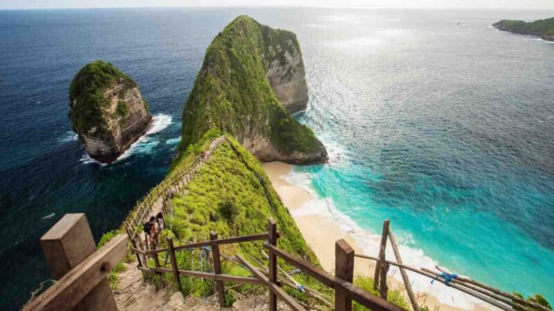 Kelingking Beach T-Rex Steps Nusa Penida Bali Indonesia