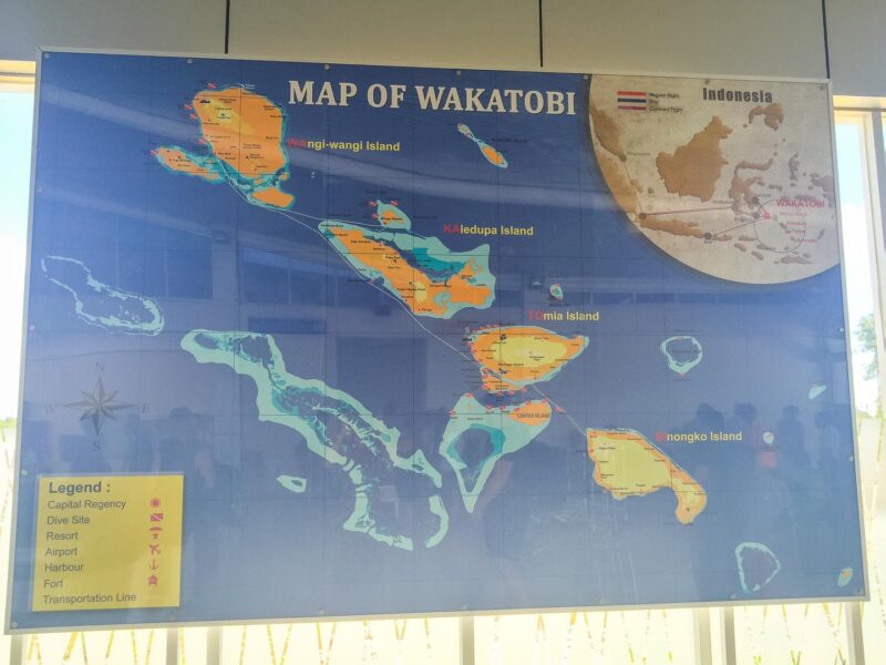 Map of Wakatobi Indonesia