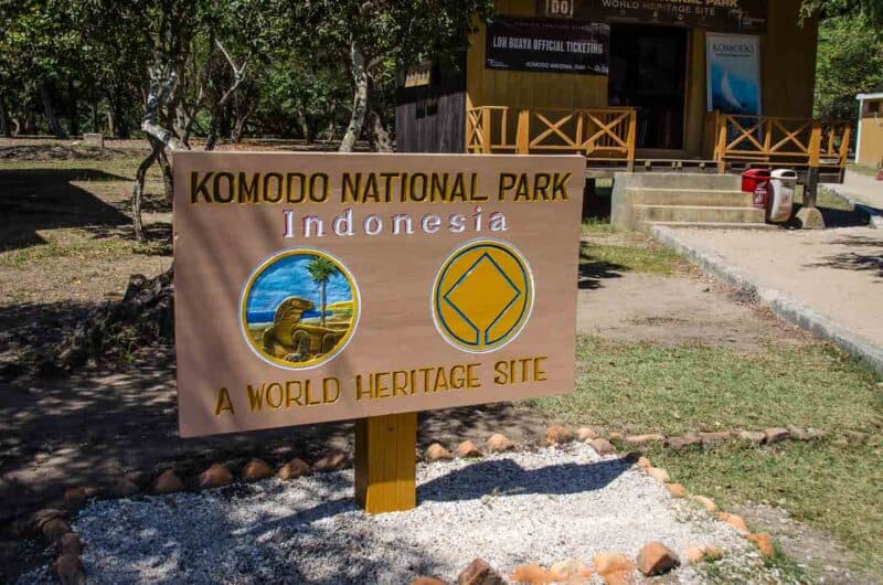 Komodo National Park Entrance Sign