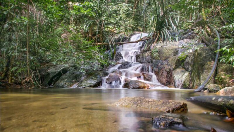 Pirate waterfall on Koh Adang a 20 foot set of waterfalls