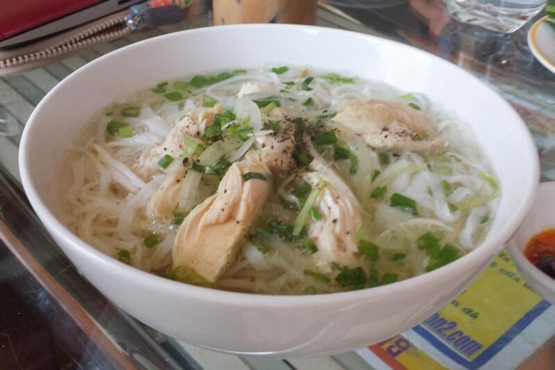 Bowl of Vietnamese Pho with Chicken in Ho Chi Minh City