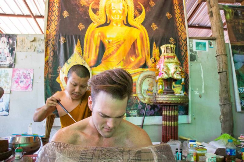 The start of the Sak Yant Process in Chiang Mai