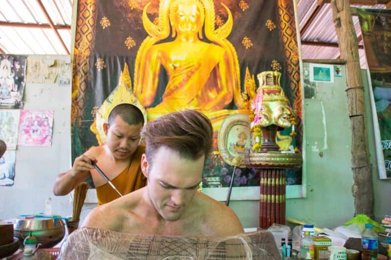 The start of the Sak Yant Process in Chiang Mai