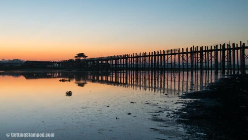 ubein bridge at sunrise - Mandalay Myanmar Itinerary