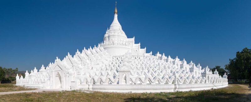 The white hsinbyume pagoda in Mingun near Mandalay is a to thing to see 