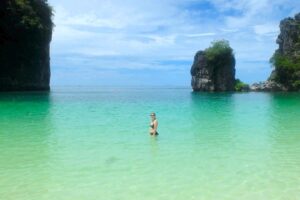 Koh Hong Thailand Island Hopping Trip girl in water