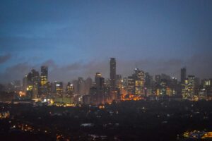 Manila at night skyline