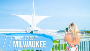 Featured post image woman infront of Milwaukee Art Museum - Things to do in Milwaukee