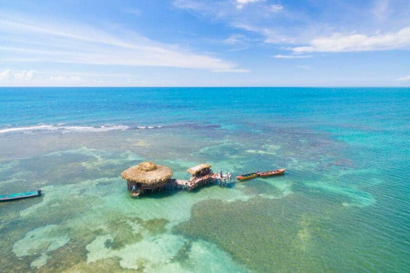 Drone Photo of Floyd's Pelican BAr in Jamaica