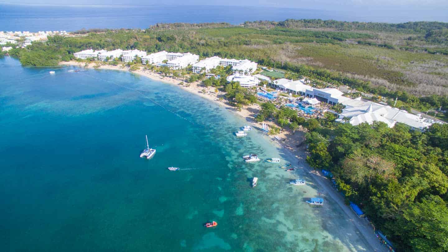 Drone Photo Of The Riu Club Resort Negril Jamaica
