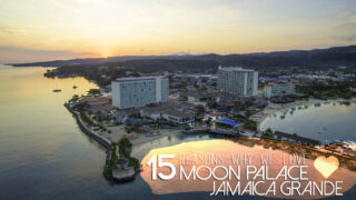 Sunrise over Moon Palace in Ocho Rios Jamaica