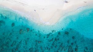 Drone photo of Shoal Bay in Anguilla - Best best on Anguilla and must visit with rental car